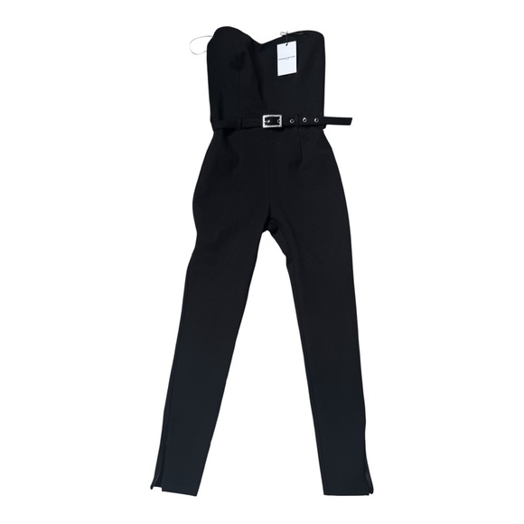 Generation Love Elegant Black Strapless straight leg jumpsuit. Pit to pit 14”